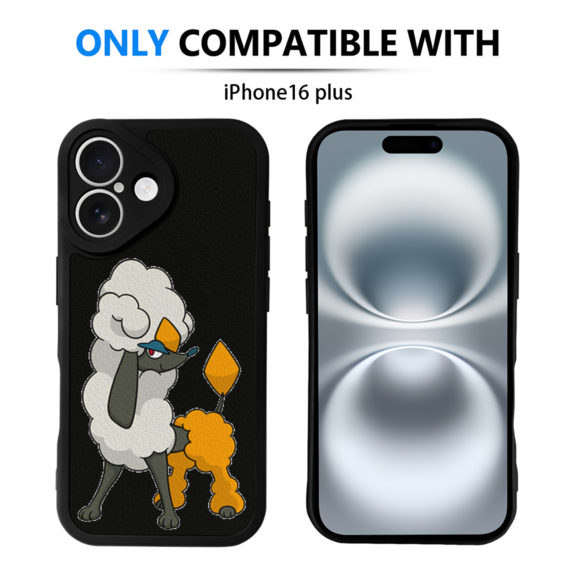（画像用） ポケットモンスター Pokémon 【iPhone 16シリーズ対応】シリコンスマホケース（レザー調） 材質：シリコン